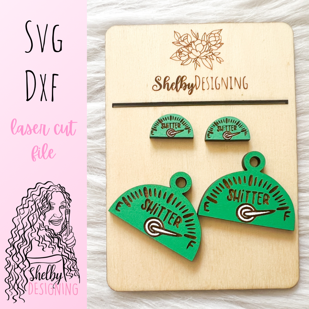 Shitters Full Gas Tank Stud/Dangle Earrings SVG