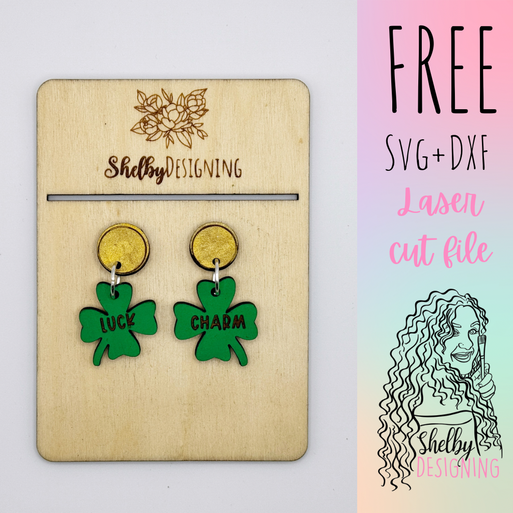 FREE | Luck Charm Coin Dangle Earrings SVG