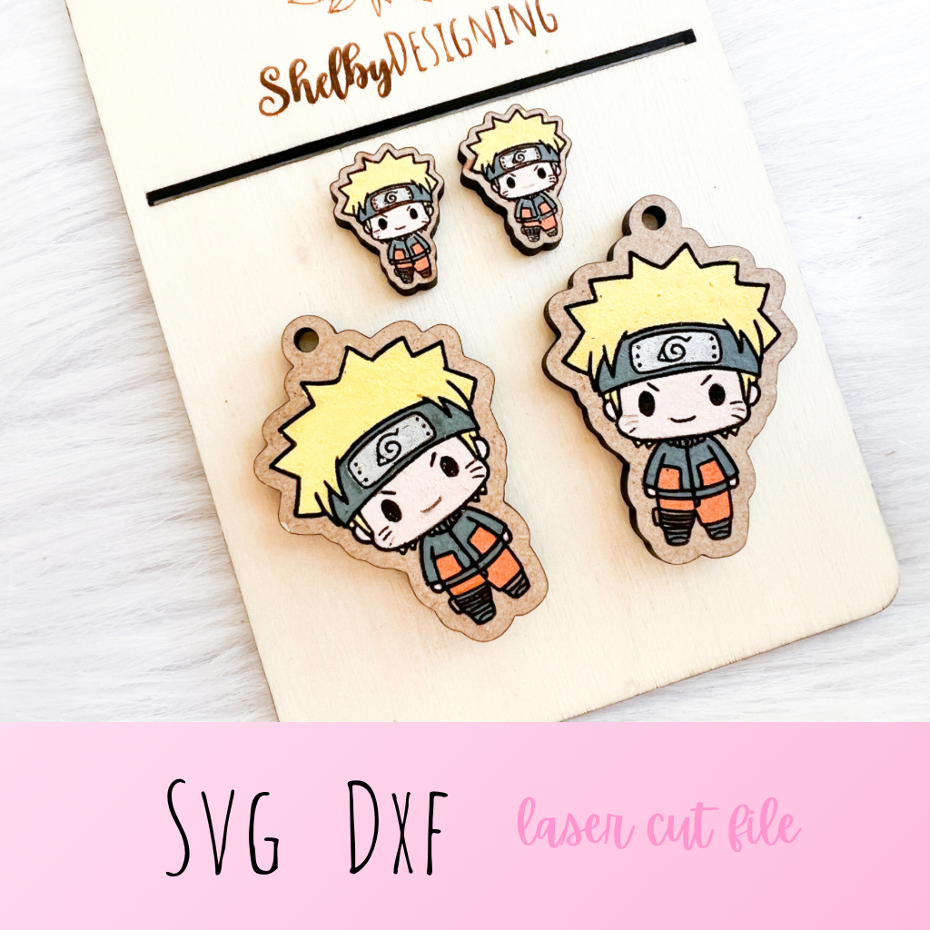 Chibi Naruto Stud/Dangle Earrings SVG