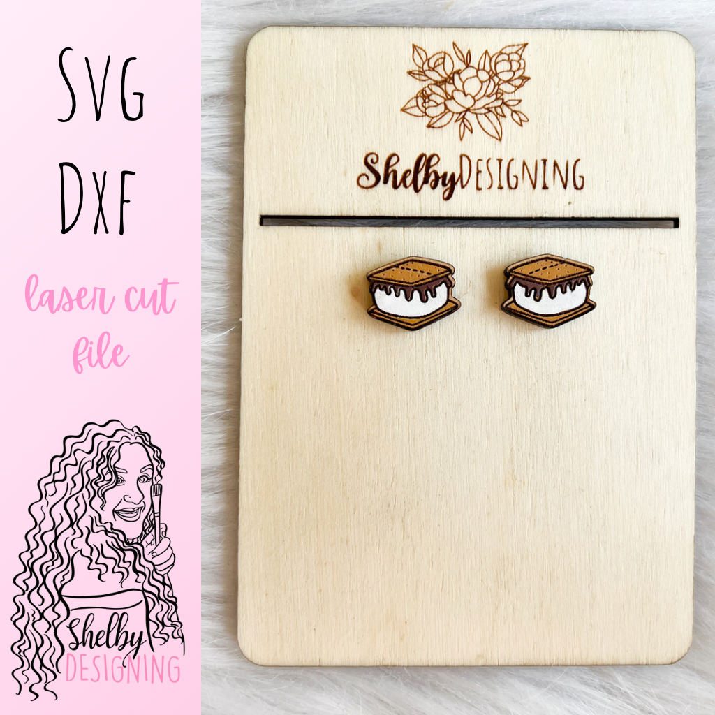 S'mores Stud Earrings SVG
