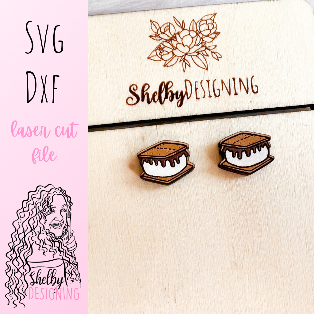 S'mores Stud Earrings SVG
