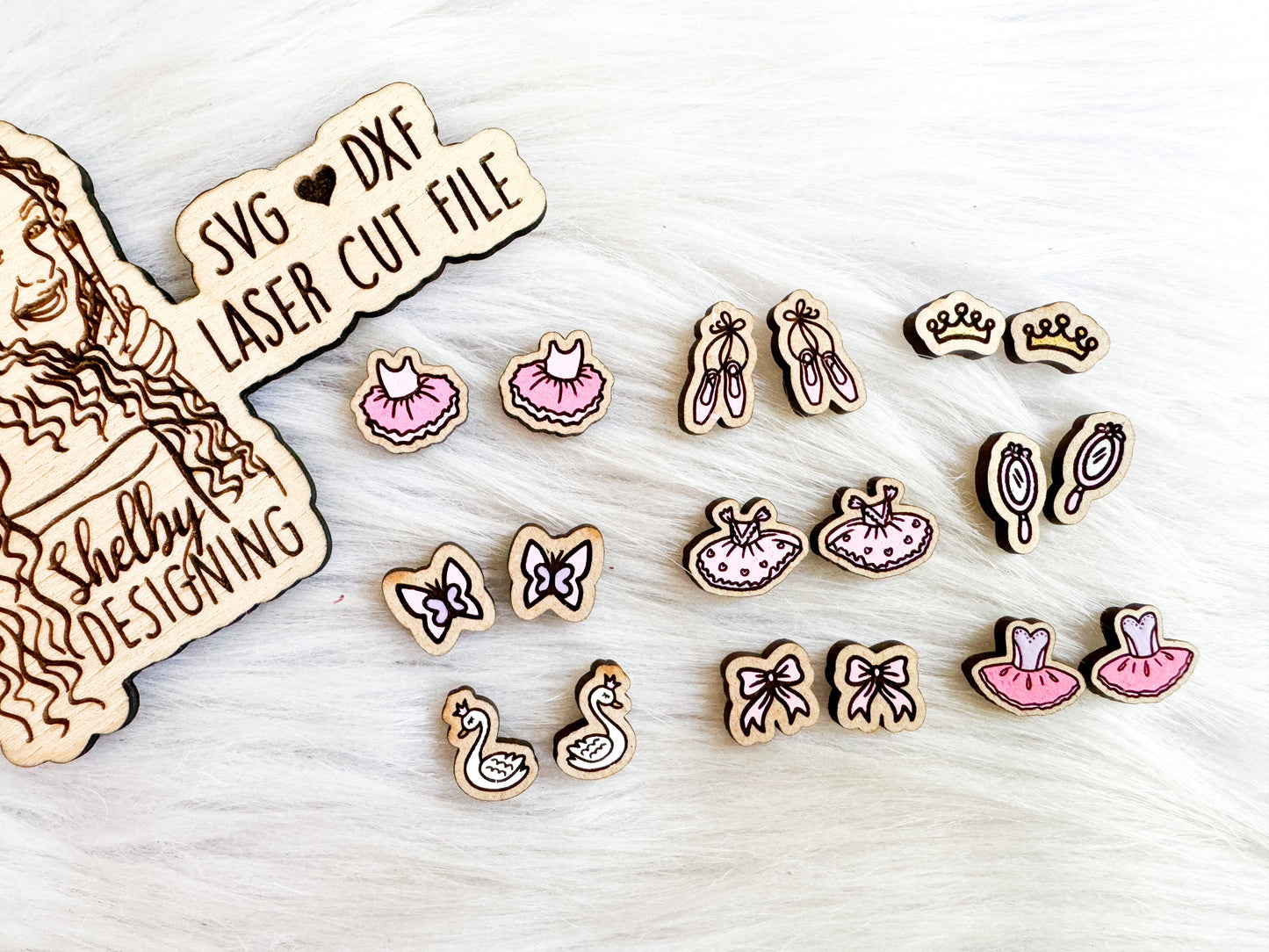 Ballerina Dance Tutu Stud Earring Bundle SVG