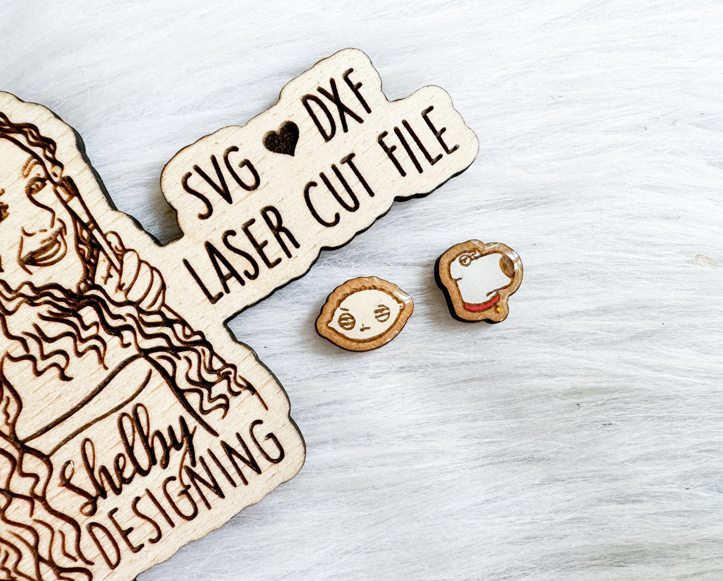 BFF Mix n Match Series | Brian & Stewie Stud Earrings SVG