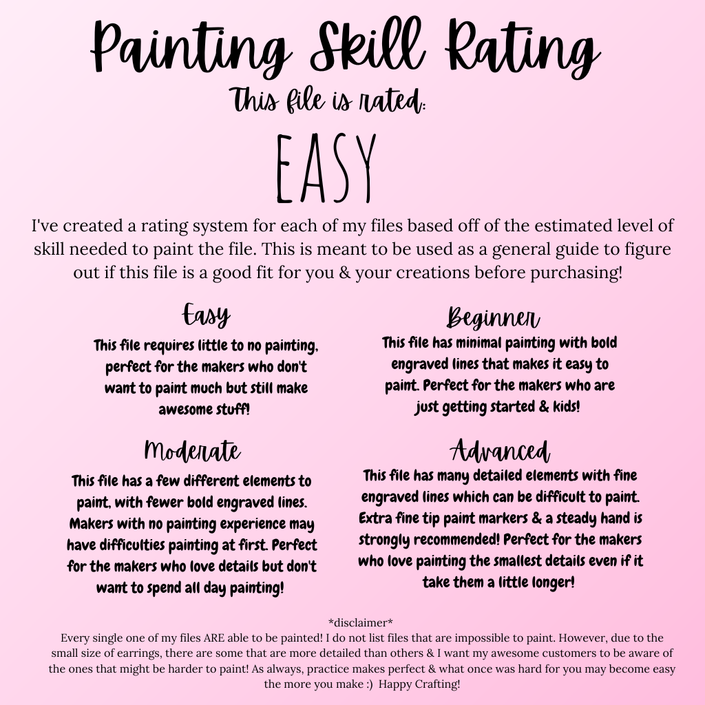 Magic Mirror Princess Dangle Earrings Bundle SVG