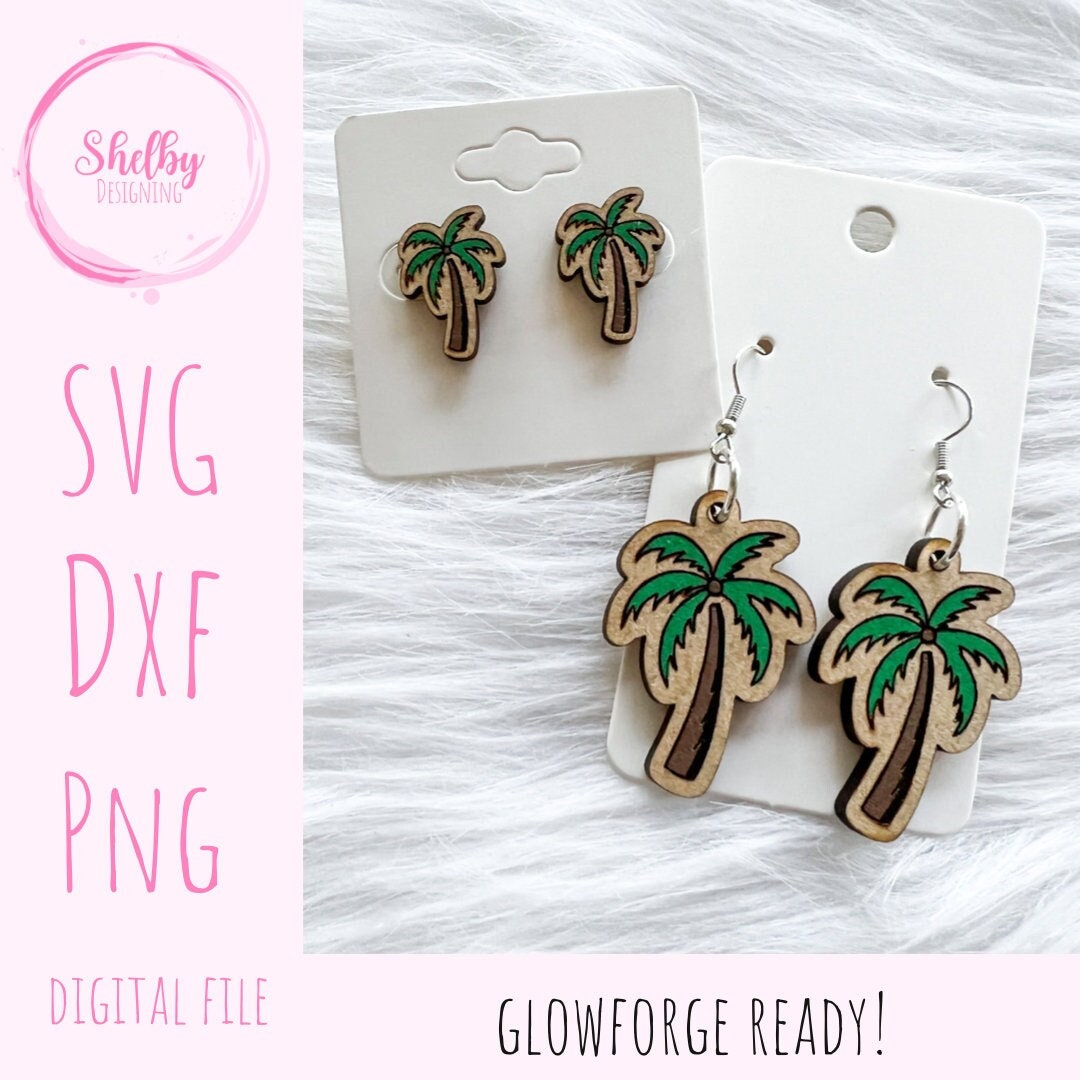 Palm Tree Stud/Dangle Earrings SVG