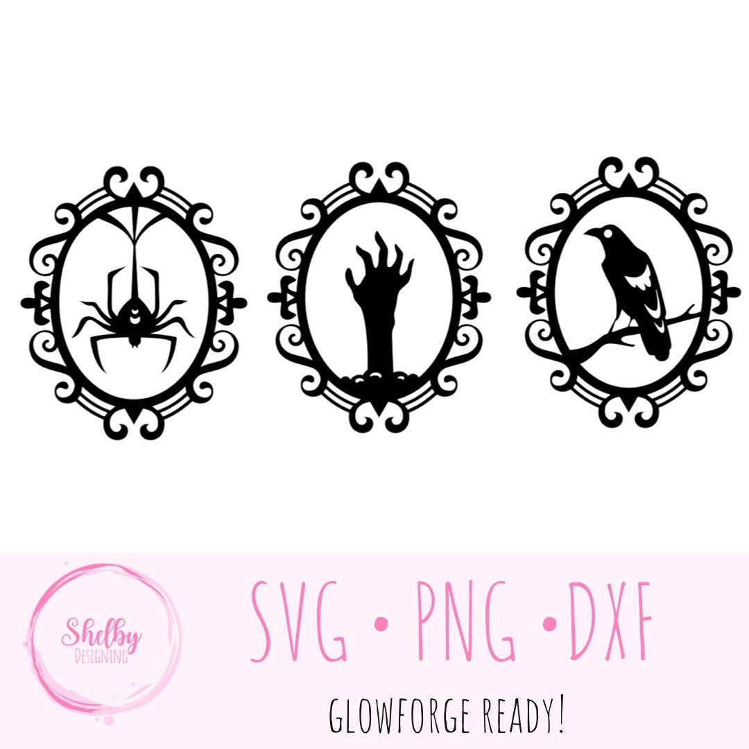 Spooky Halloween Set of 3 Frames SVG