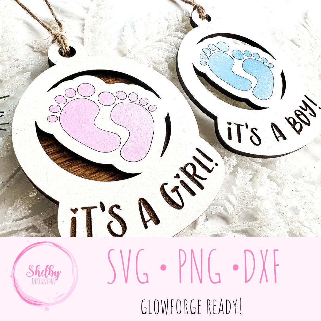 Its A Boy/Girl Christmas Ornament SVG