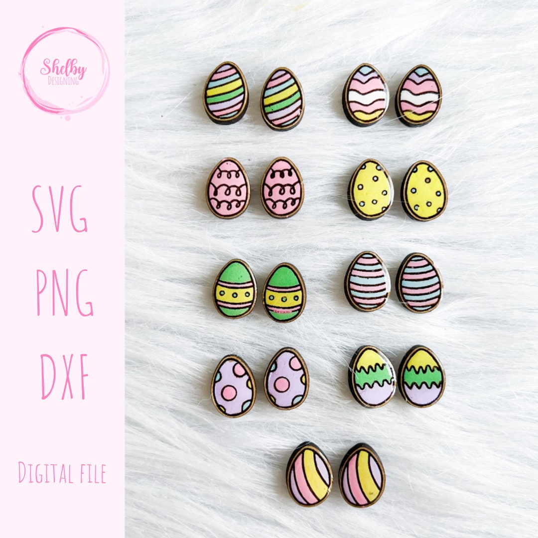 Easter Egg Stud Earring Bundle SVG
