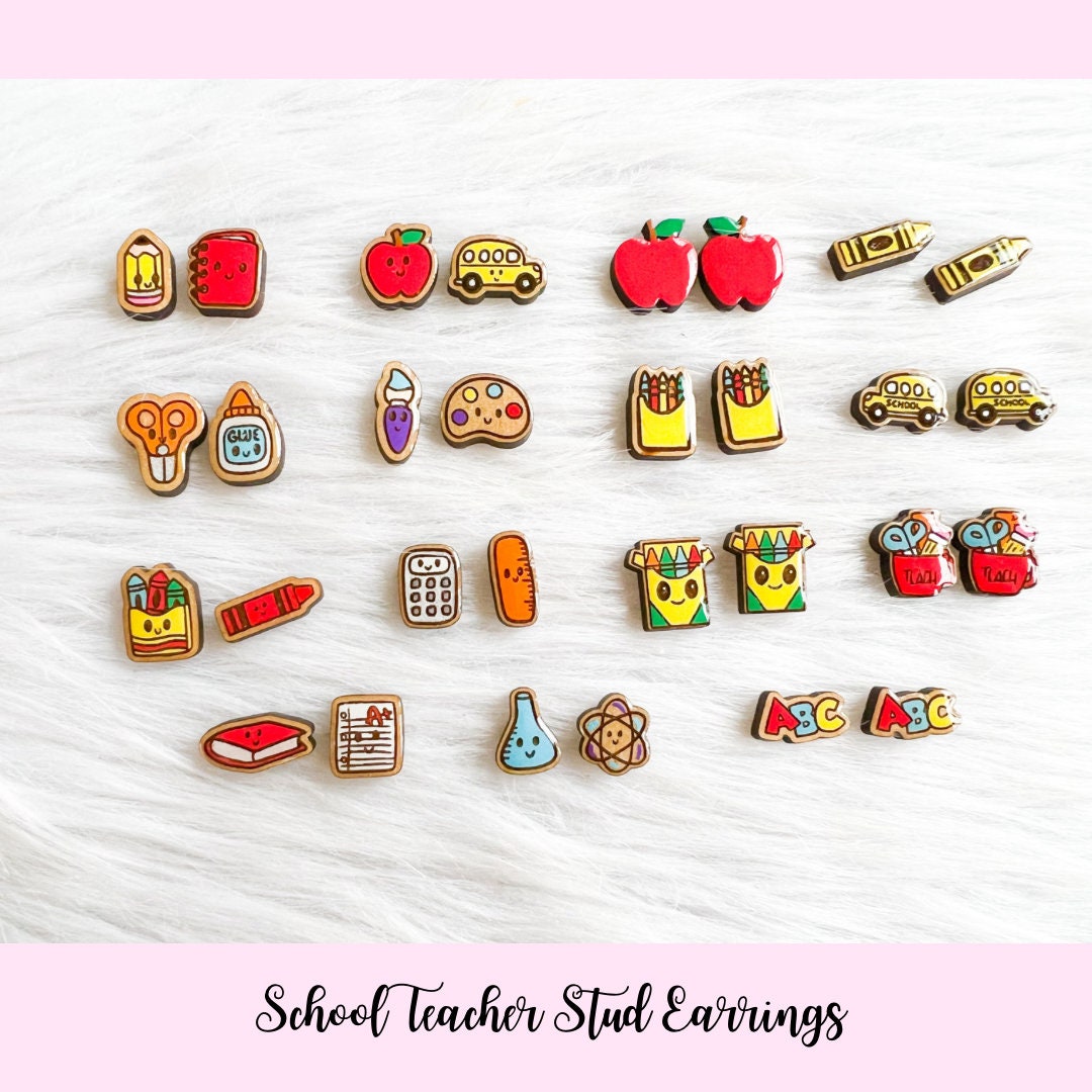 School Stud Earrings Bundle SVG