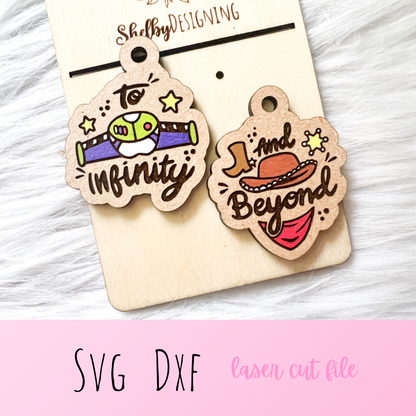 To Infinity & Beyond Dangle Earrings SVG