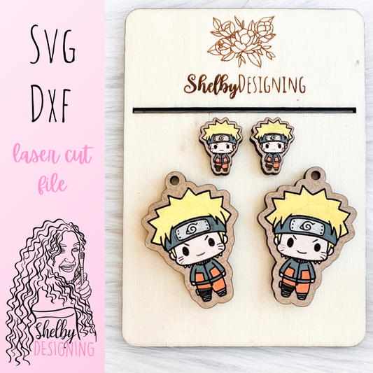 Chibi Naruto Stud/Dangle Earrings SVG