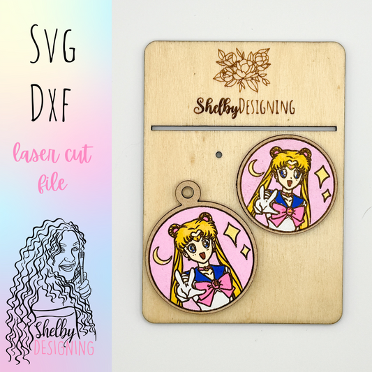 Cute Sailor Moon Pin/Keychain/Earring SVG