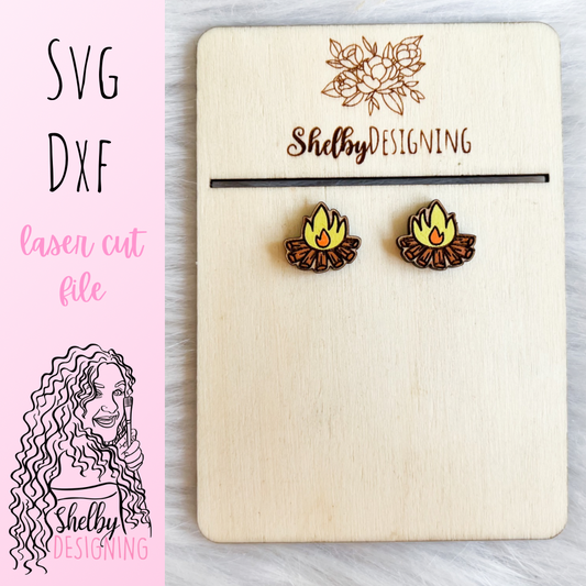 Bonfire Stud Earrings SVG