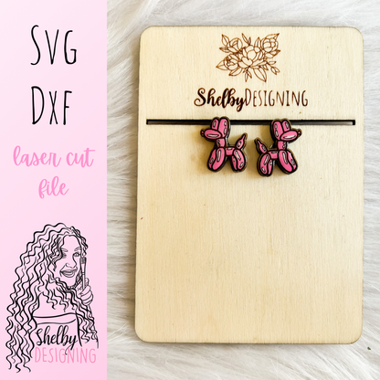 Animal Balloon Stud Earrings SVG