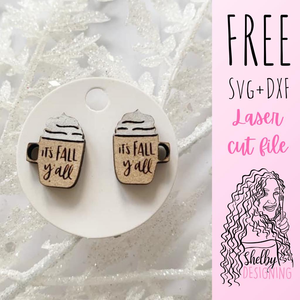 FREE | It's Fall Y'all Stud Earrings SVG