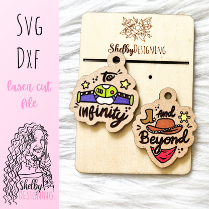To Infinity & Beyond Dangle Earrings SVG