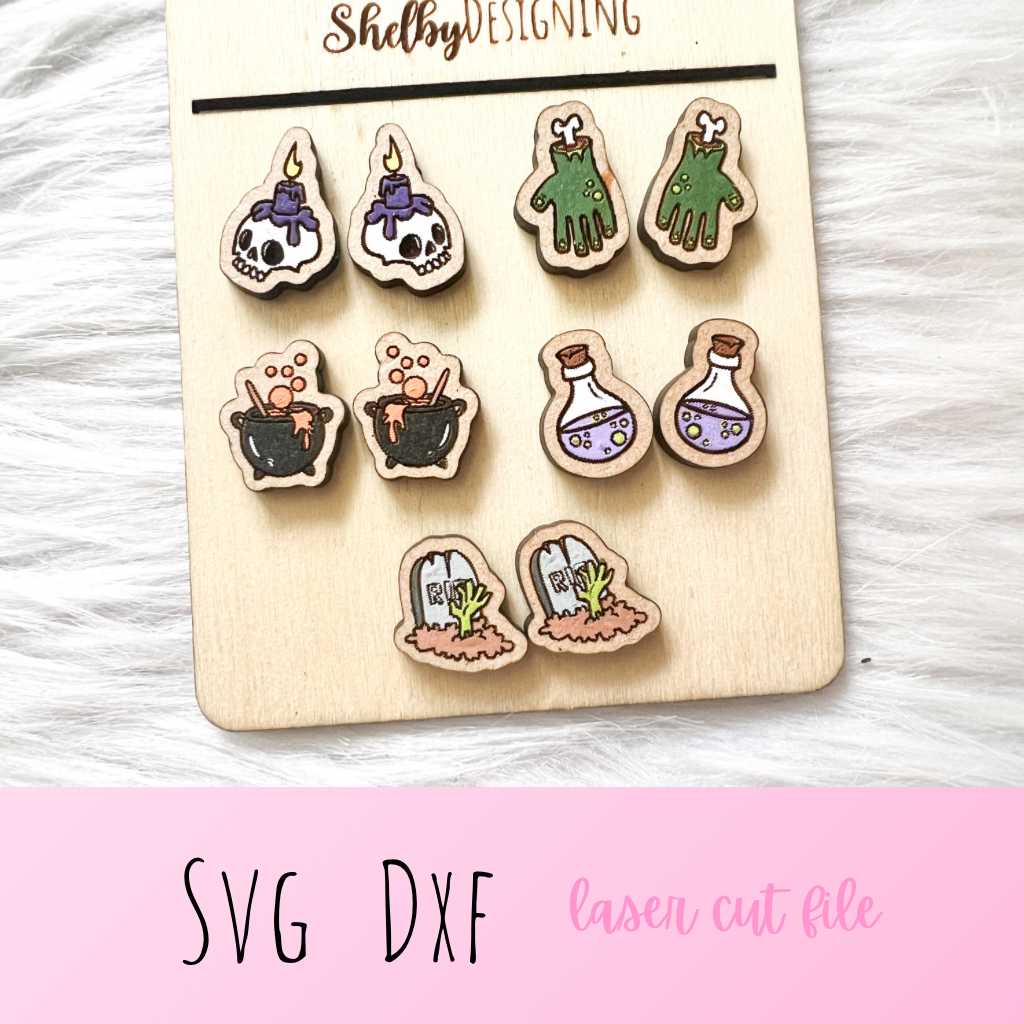 Spooky Szn Stud Set Earrings SVG
