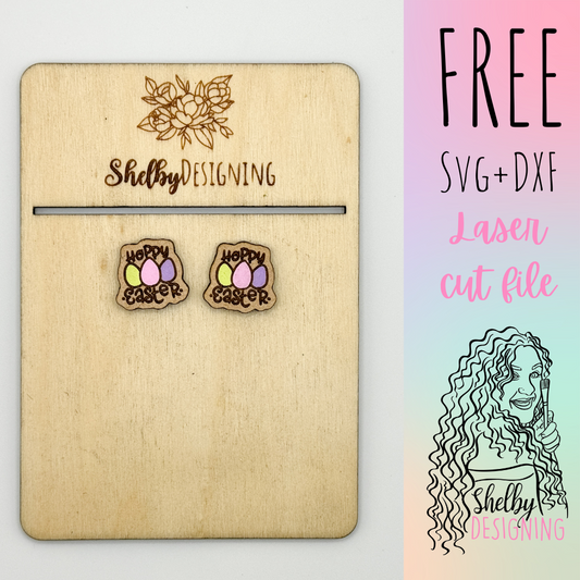 FREE | Hoppy Easter Stud Earrings SVG