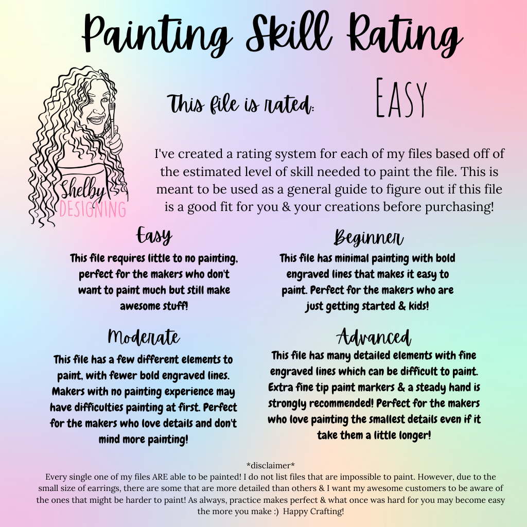 Art Paint Palette & Brush Dangle Earrings SVG