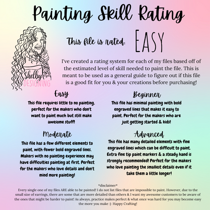 Paint Splatter Stud Earring Bundle SVG