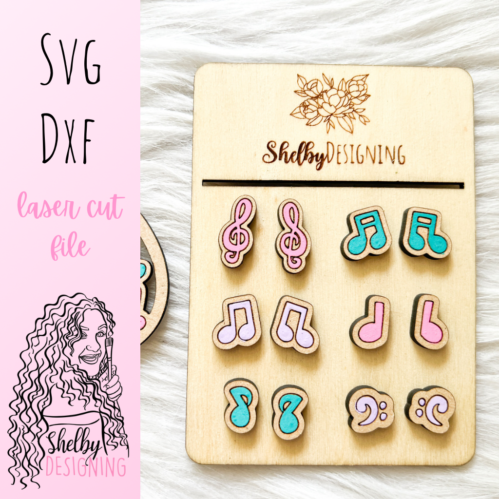 Music Note Dangle/Stud Earrings SVG – ShelbyDesigning