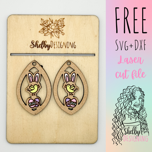 FREE | Easter Teardrop Dangle Earrings SVG