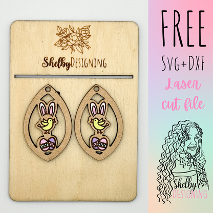 FREE | Easter Teardrop Dangle Earrings SVG