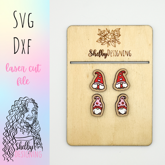 Love Gnomes Stud Earring Duo SVG