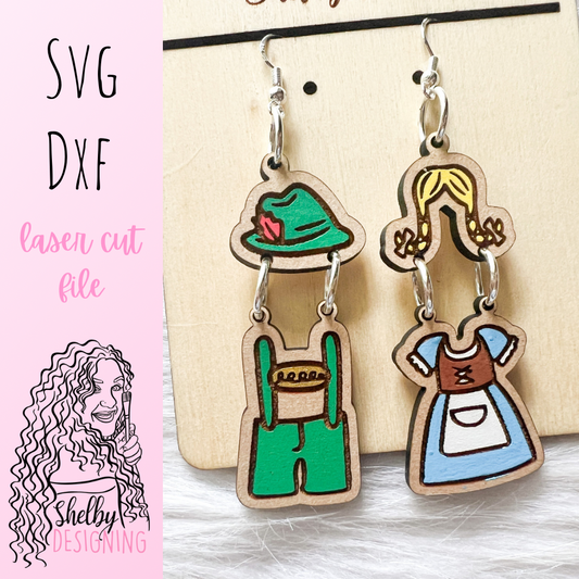 Oktoberfest 2 Piece Dangle Earrings SVG