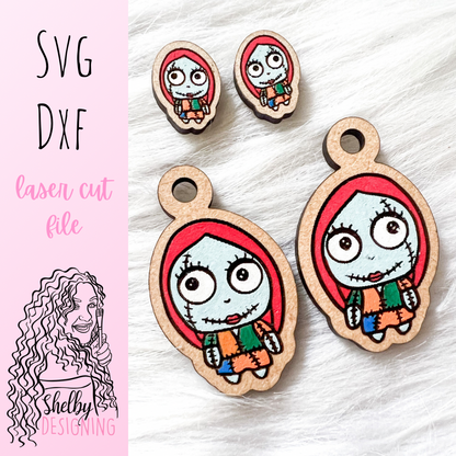 Baby Nightmare B4 Christmas Stud/Dangle Earrings Set SVG