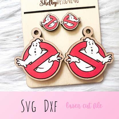 Ghost Busters Stud/Dangle Earrings SVG