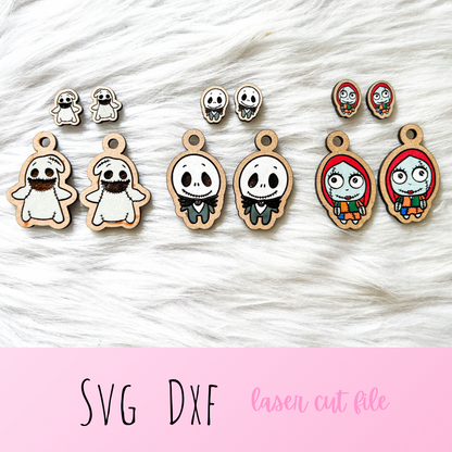 Baby Nightmare B4 Christmas Stud/Dangle Earrings Set SVG