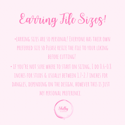 Cartoon Princesses Stud/Dangle Earrings Bundle SVG