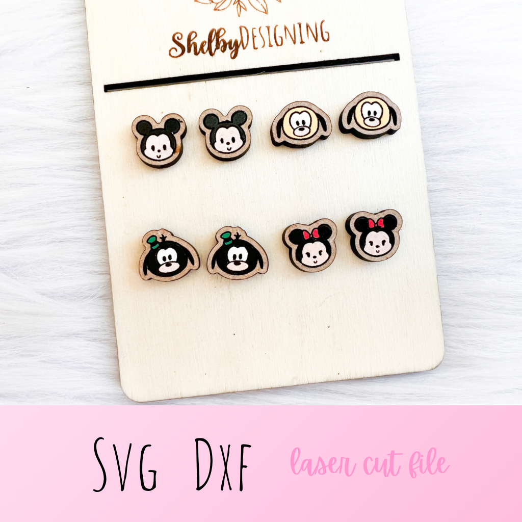 Mickey & Friends Stud Earring Set SVG