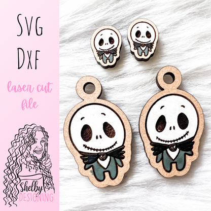 Baby Nightmare B4 Christmas Stud/Dangle Earrings Set SVG