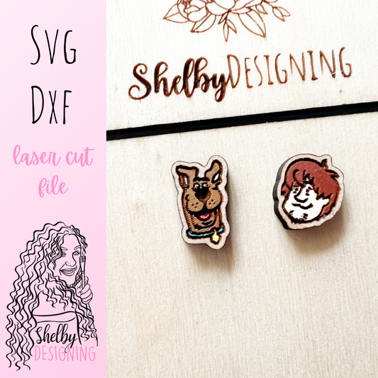 Scooby & Shaggy Mix n Match Stud Earring SVG