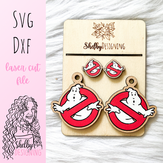 Ghost Busters Stud/Dangle Earrings SVG