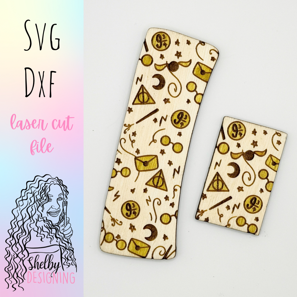 Wizardry World Inspired Hair Claw Clip SVG DXF File