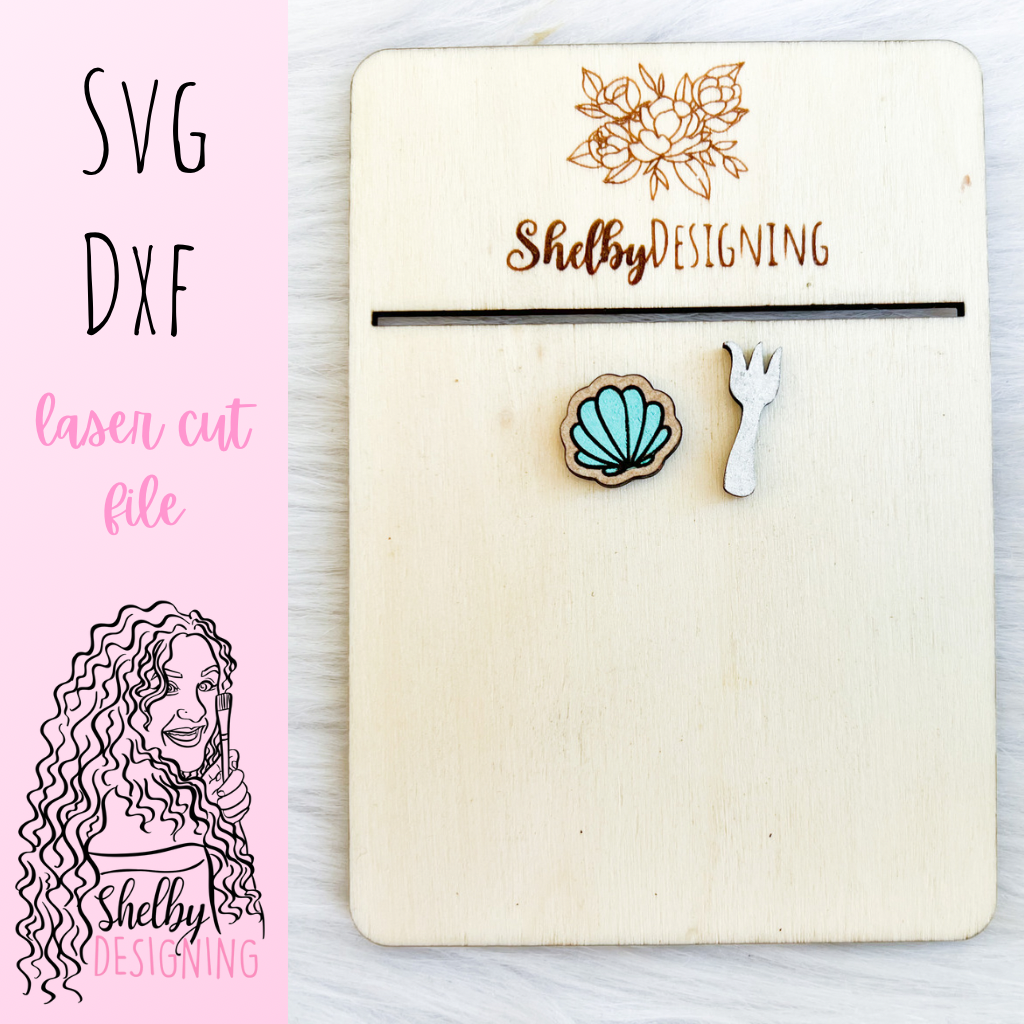 Seashell & Dinglehopper Stud Earrings SVG