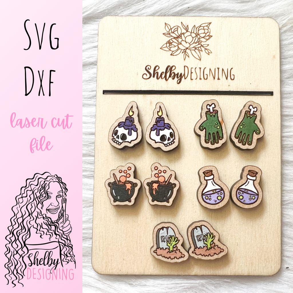 Spooky Szn Stud Set Earrings SVG