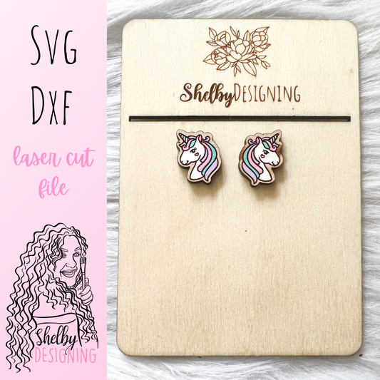 Jojo Inspired Unicorn Stud Earrings SVG