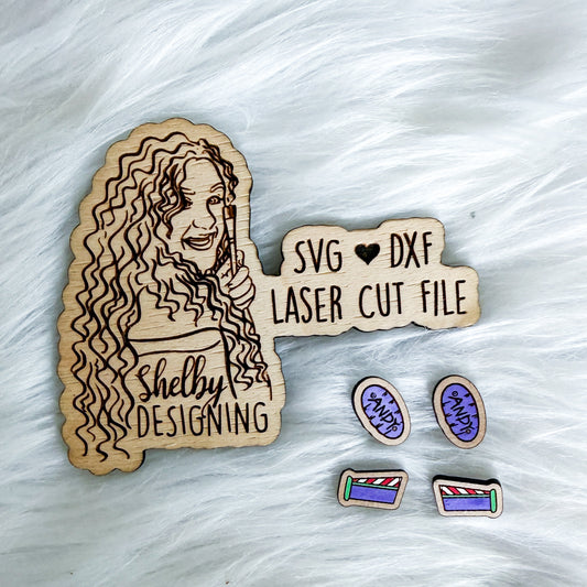 Buzz Lightyear Stud Earrings Duo SVG DXF Laser Cut File