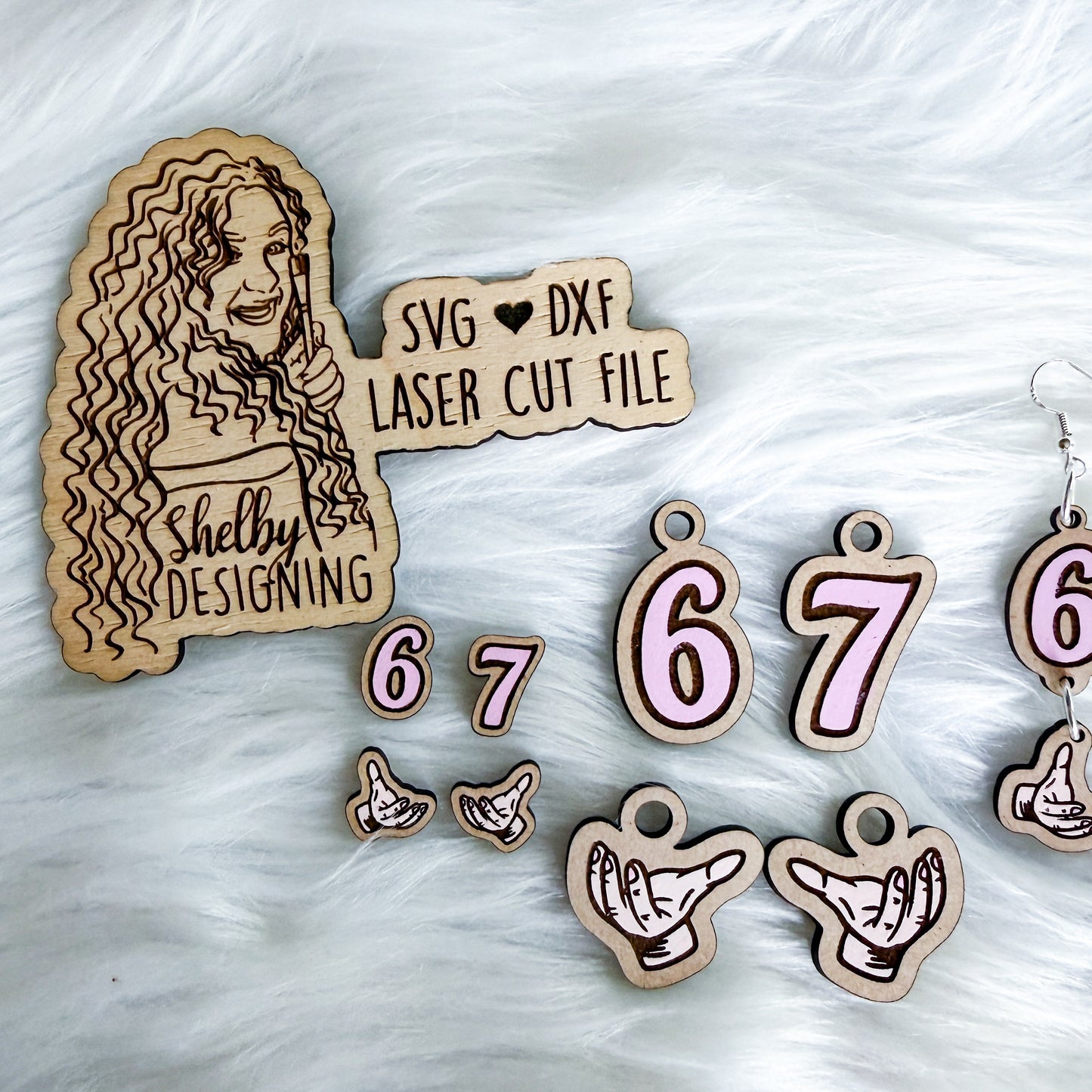 67 Trendy Stud + Dangle Earring Bundle SVG DXF Laser Cut File