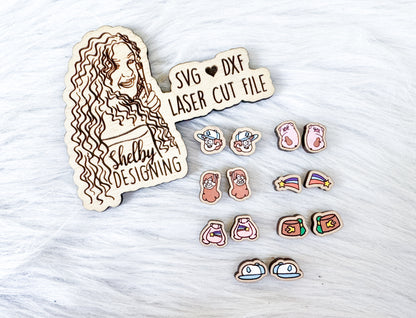 Gravity Falls Stud Earring Bundle SVG