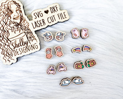 Gravity Falls Stud Earring Bundle SVG