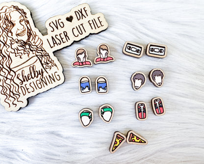 Home Alone Inspired Stud Earrings Bundle SVG