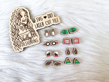 Buddy the Elf Stud Earrings Bundle SVG