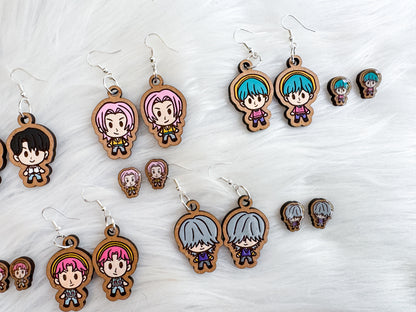 Saja Boys Chibi Character Stud + Dangle Earring Set | SVG DXF Laser Cut File