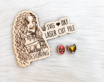 BFF Mix n Match Series | Deadpool & Wolverine Studs SVG