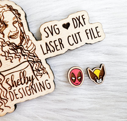 BFF Mix n Match Series | Deadpool & Wolverine Studs SVG